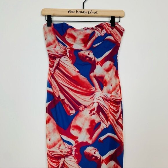 Fashion Nova | NWOT Modern Romance Strapless Bodycon Midi Dress Size Small - Picture 6 of 9